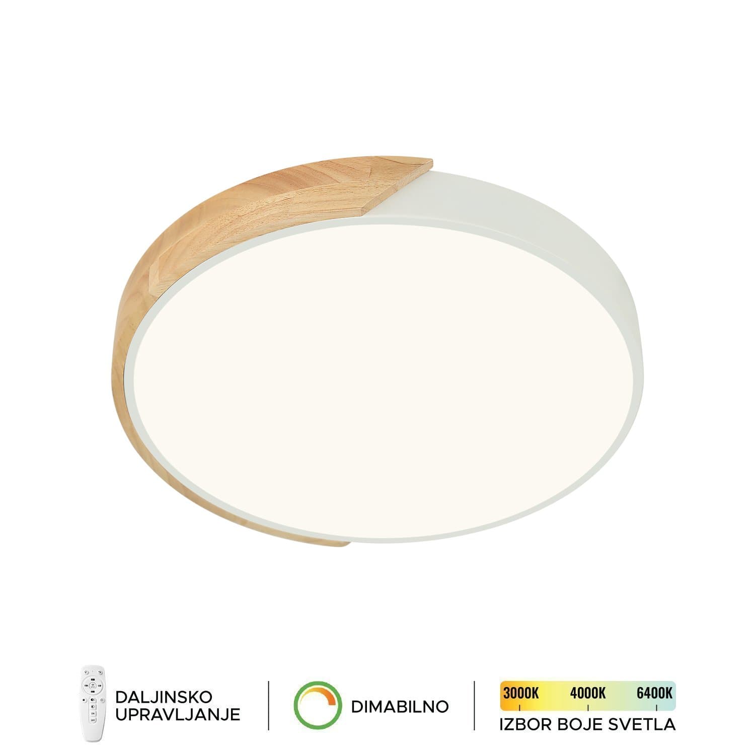 LED plafonska lampa F2811-16C WH+WD - LED plafonjere i plafonske lampe