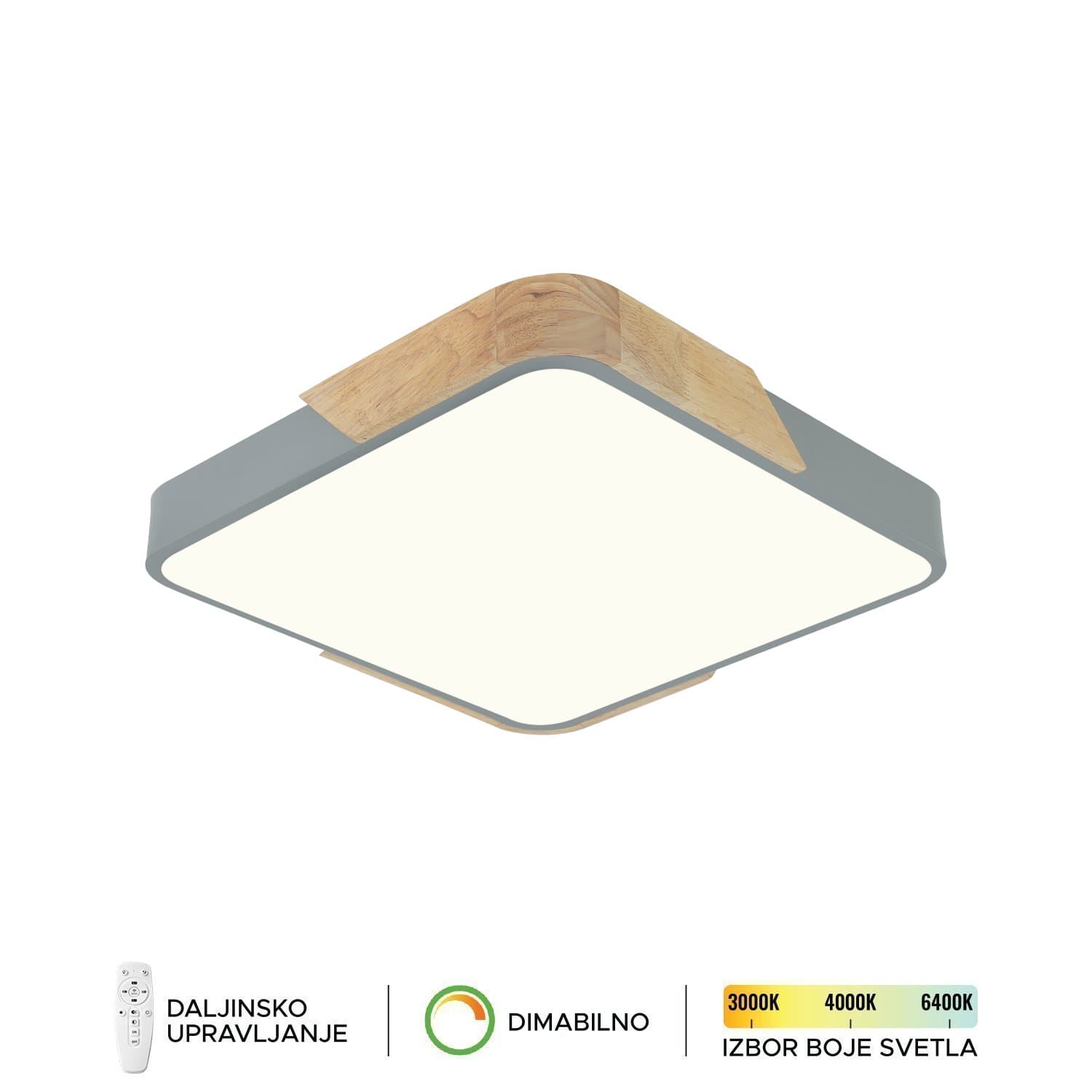 Plafonska lampa F2812-20C SV + DW - LED plafonjere i plafonske lampe