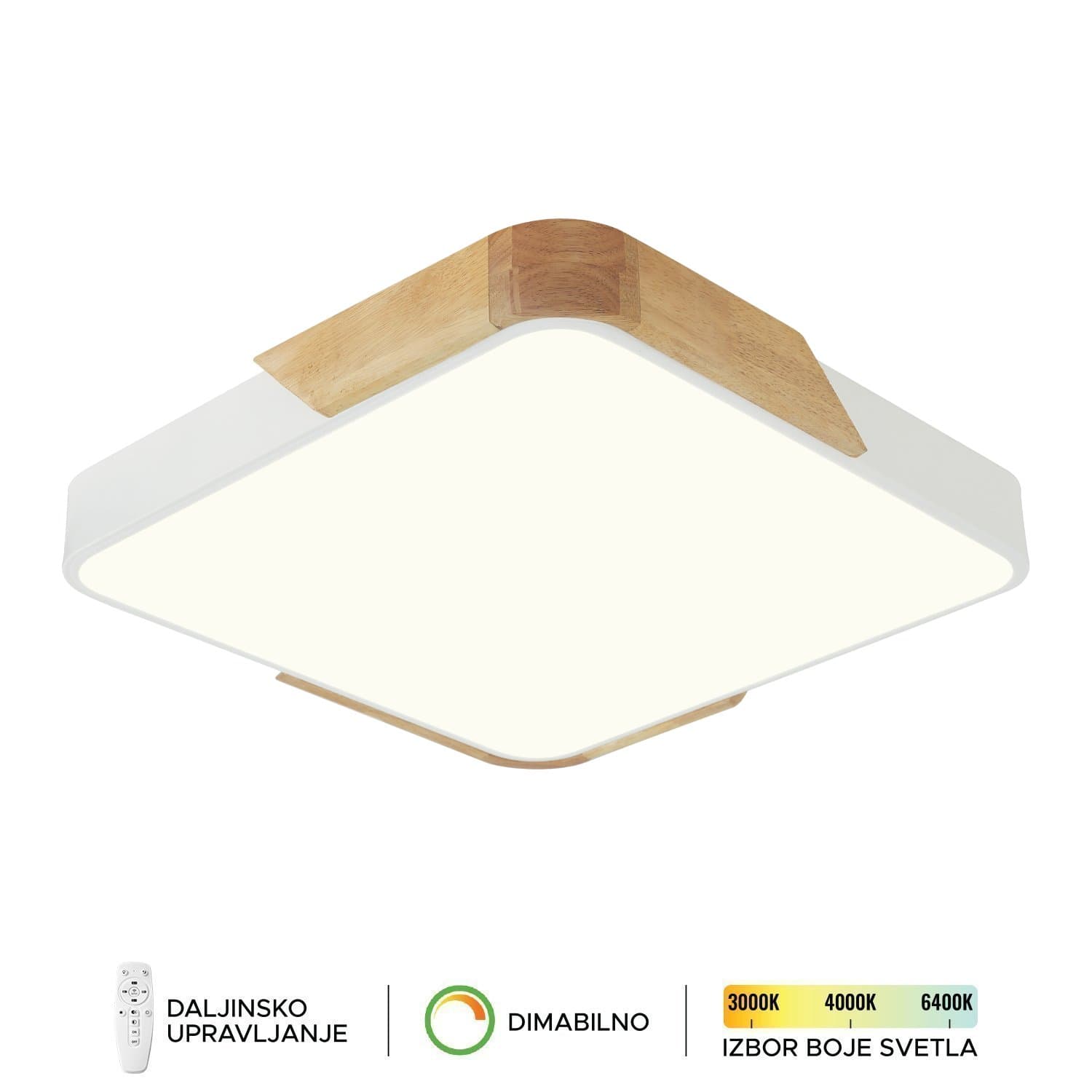 Plafonska lampa F2812-30C WH+WD - LED plafonjere i plafonske lampe