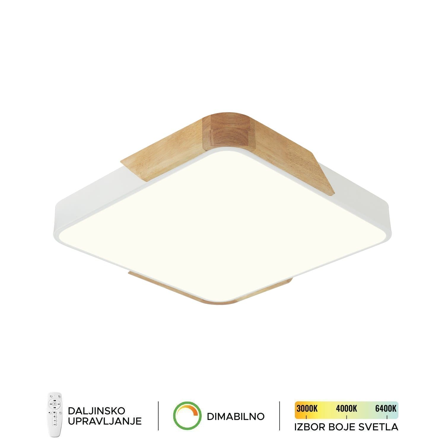 LED plafonska lampa F2812-20C WH+WD - LED plafonjere i plafonske lampe