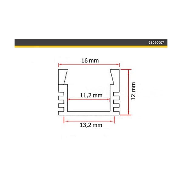 Aluminijumski LED profil nadgradni 07 - Profili za LED trake