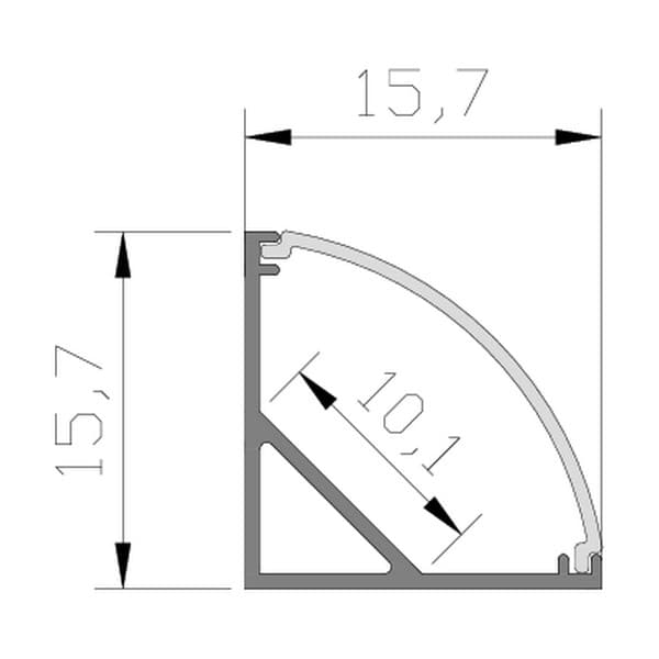 Aluminijumski profil AL526 SV - Profili za LED trake