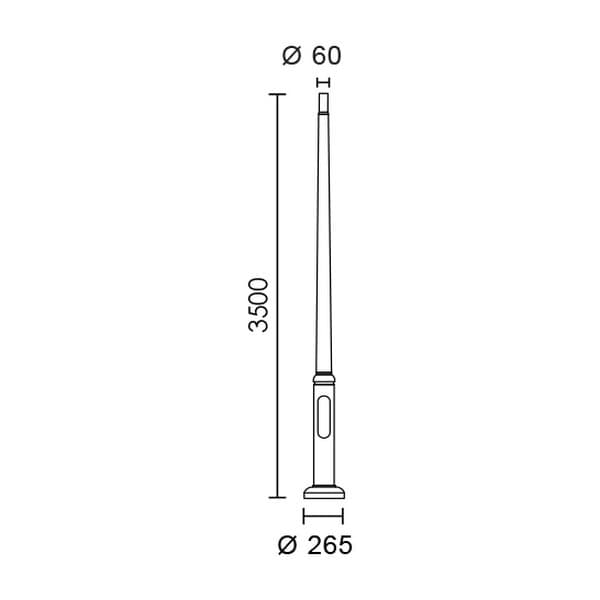 Stub za lampu EKTOR 3500 SV - Fumagalli rasveta