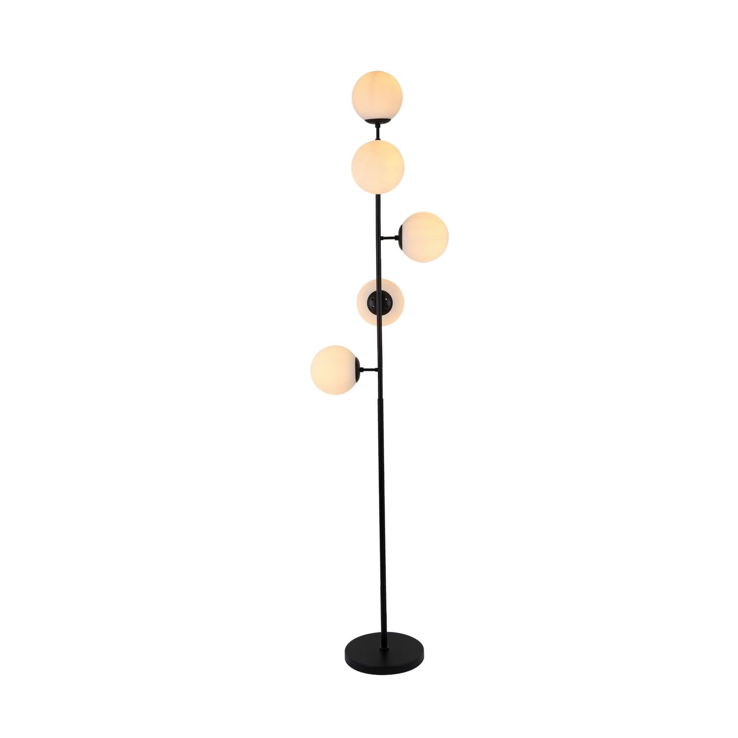 Podna lampa F7031-5F BK+WH - Podne lampe