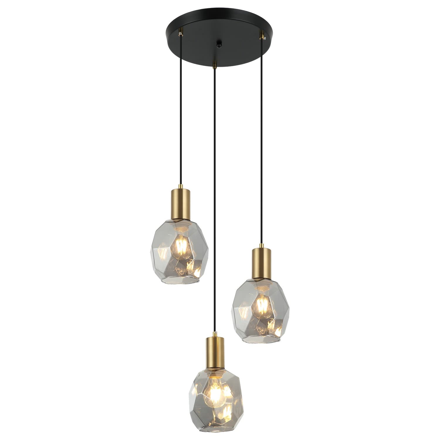 Viseća lampa F7039-3V BK+SM - Visilice