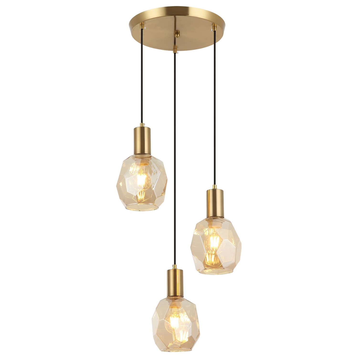 Viseća lampa F7039-3V BK+SM - Visilice