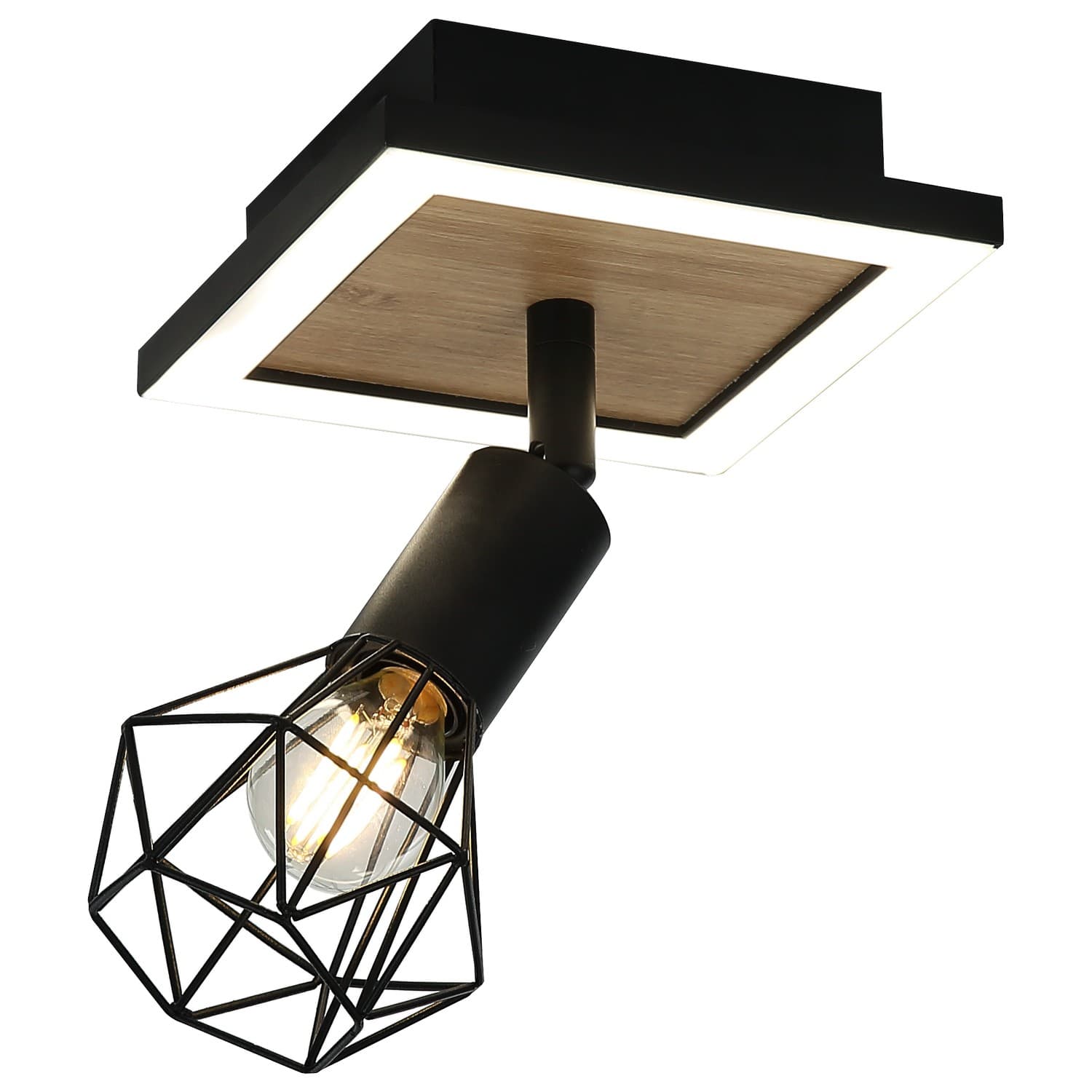 LED plafonska lampa FE405-1 BK+WD - LED plafonjere i plafonske lampe