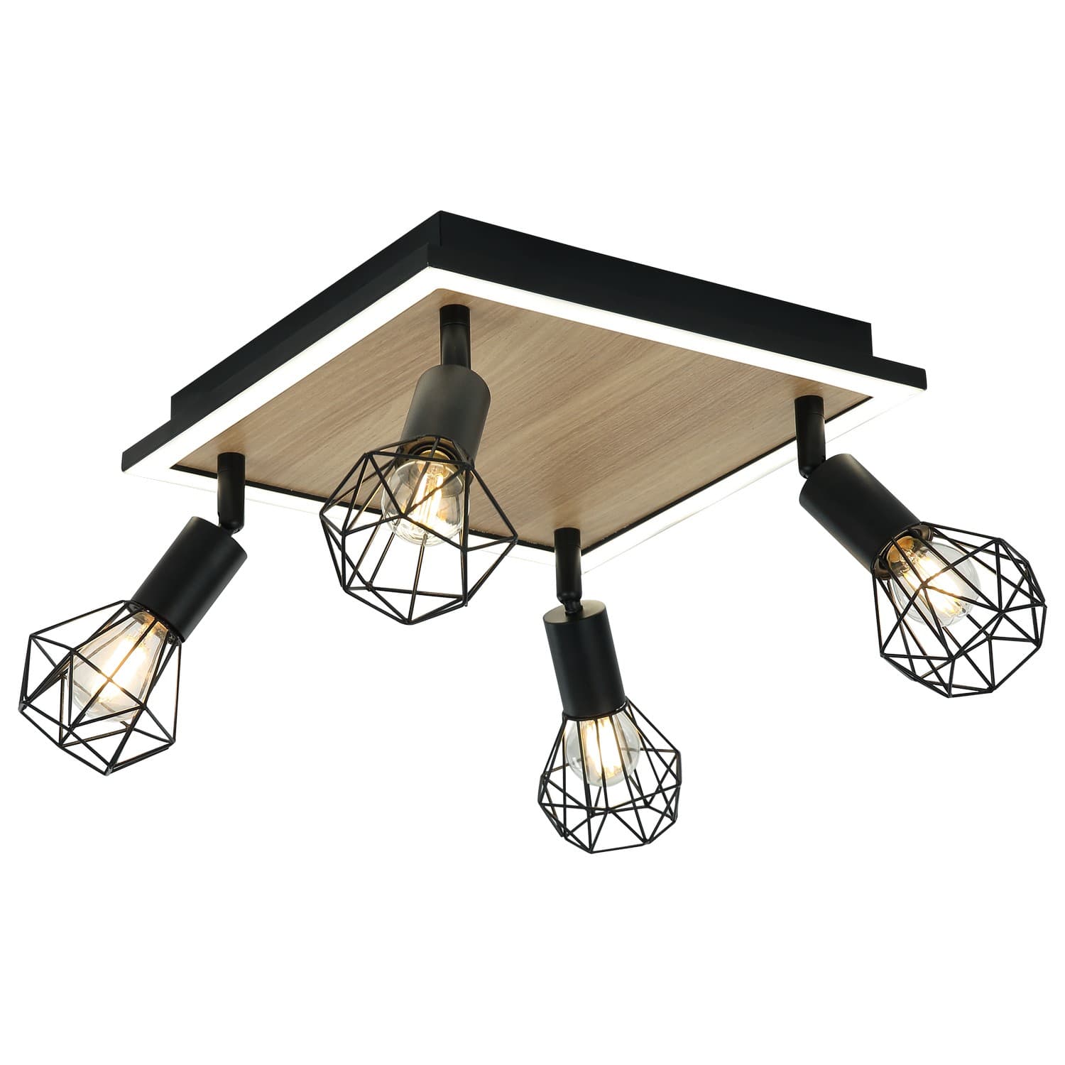 LED plafonska lampa FE405-4 BK+WD - LED plafonjere i plafonske lampe