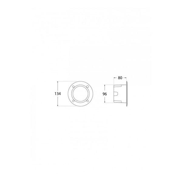 Zidna ugradna lampa LETI 100-ROUND-EL WH - Fumagalli rasveta
