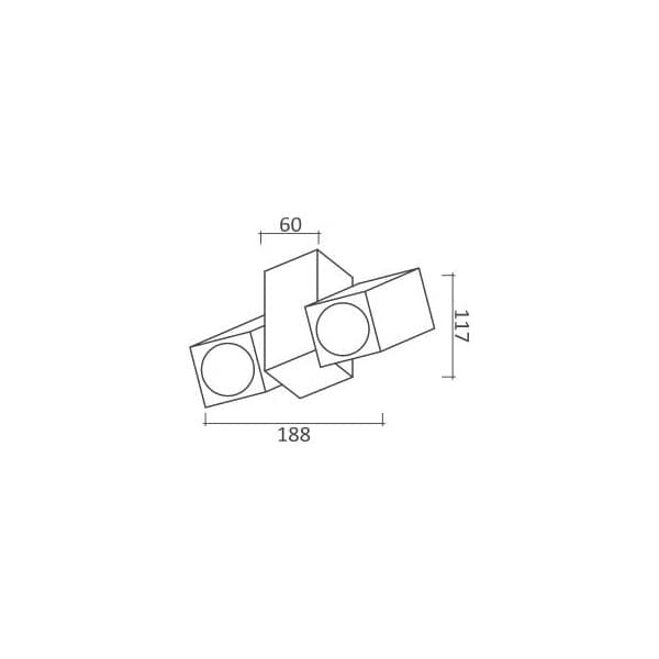 Plafonska lampa AFS100-2C WH - Akcija