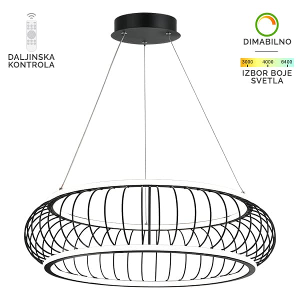 LED viseća lampa F2074-40V BK - LED visilice