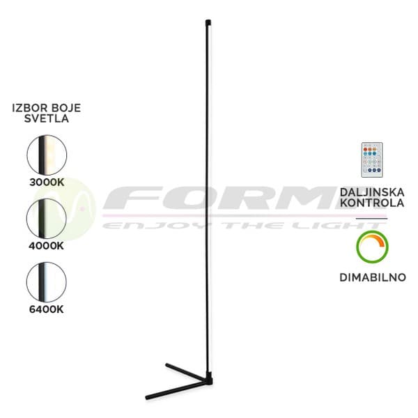 LED podna lampa F2078-12F BK - LED podne lampe