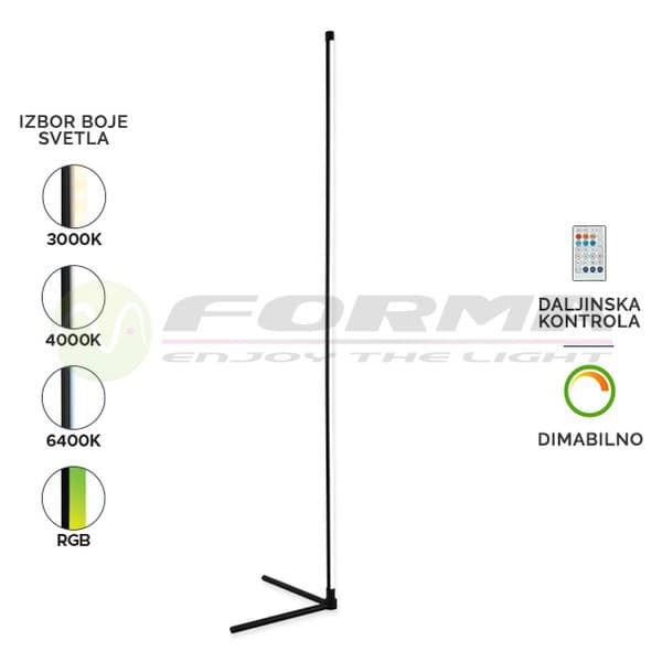 LED podna lampa F2079-12F BK - LED podne lampe