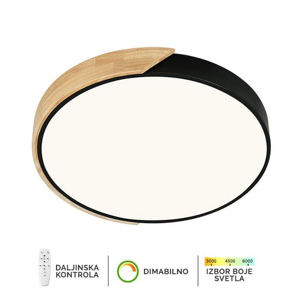 LED plafonska lampa F2811-30C BK+WD - LED plafonjere i plafonske lampe