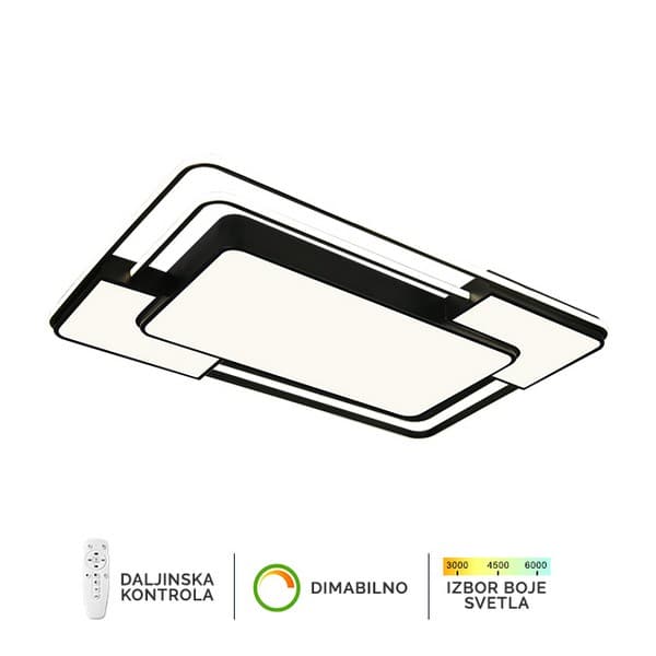 LED plafonska lampa F2823-128C BK - LED plafonjere i plafonske lampe