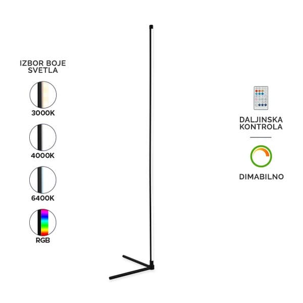 LED podna lampa F2078-12F BK - LED podne lampe