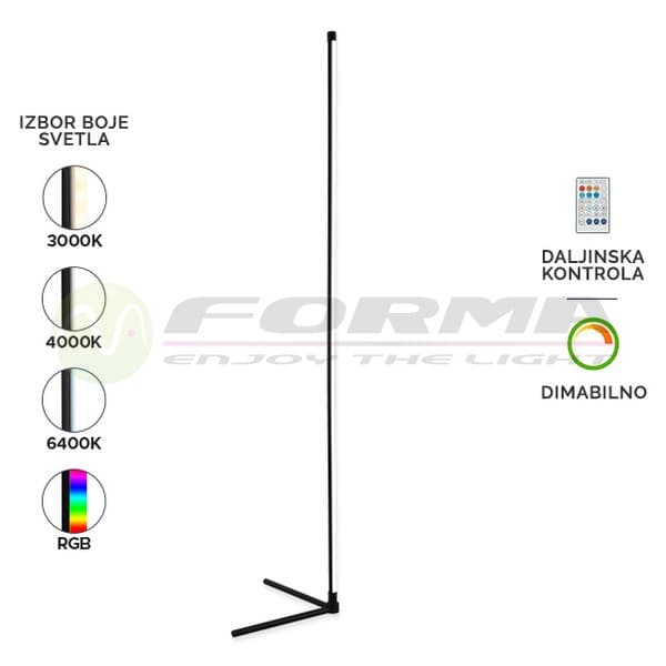 LED podna lampa F2079-12F BK - LED podne lampe
