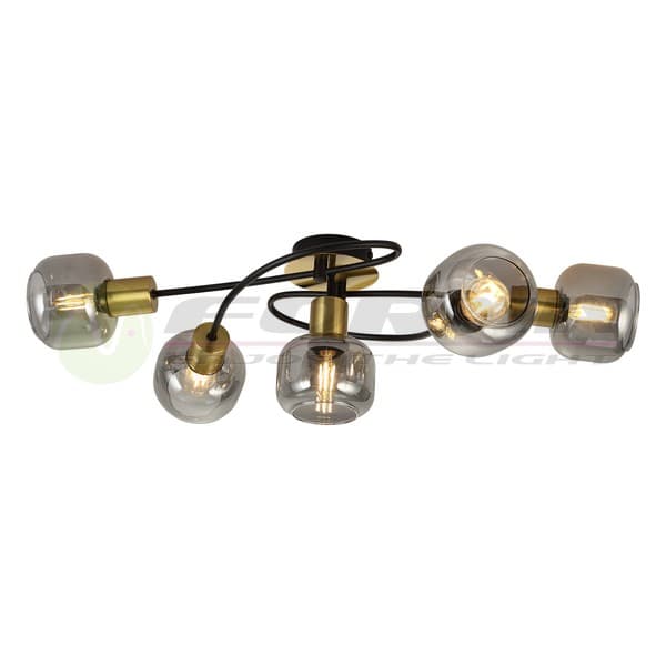 Plafonska lampa FE408-5 BK+SG - Akcija