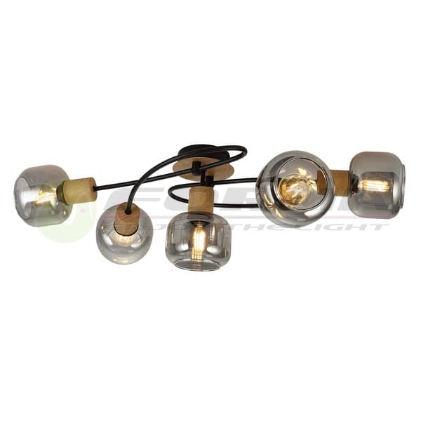 Plafonska lampa FE408-5 BK+WD - Akcija