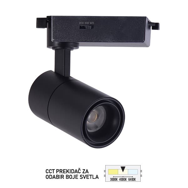 LED šinski reflektor TL08-12CCT BK - LED rasveta