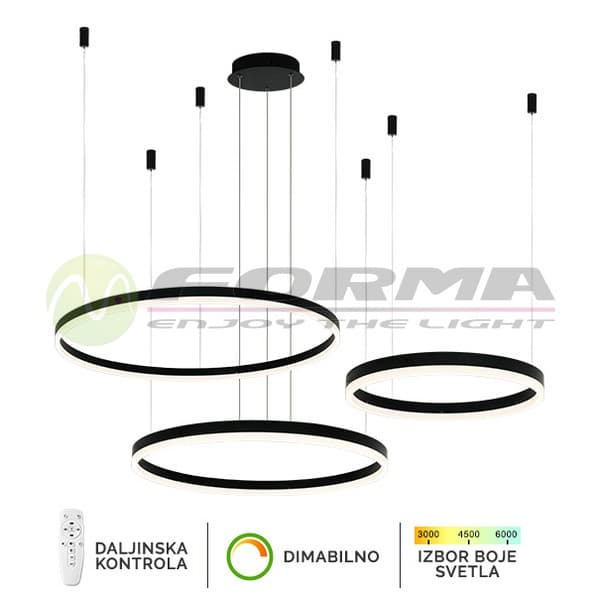 LED viseća lampa F2047-130C BK - LED visilice