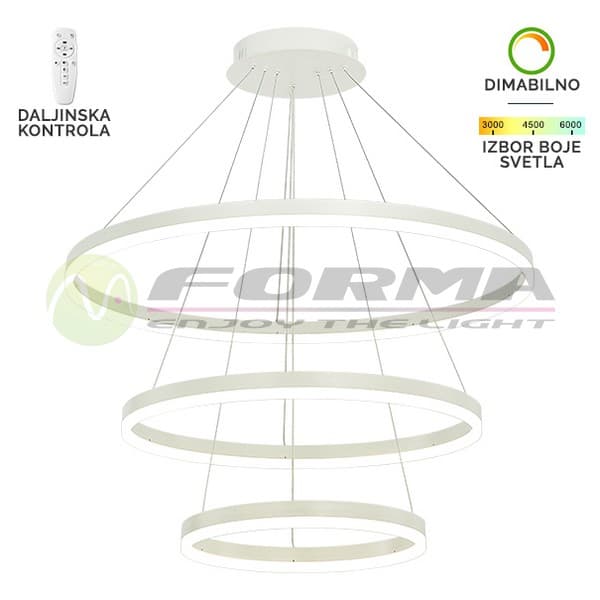 LED visilica F2047-130V WH - LED visilice