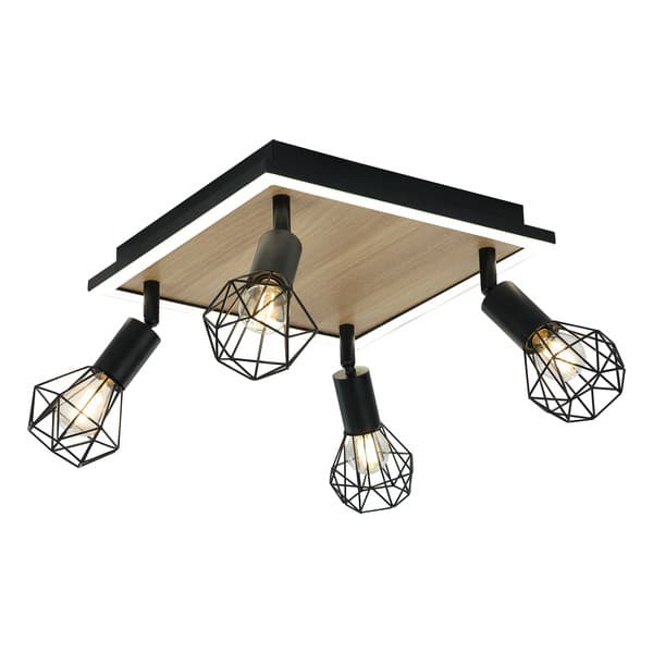 LED plafonska lampa FE405-4 BK+WD - LED plafonjere i plafonske lampe