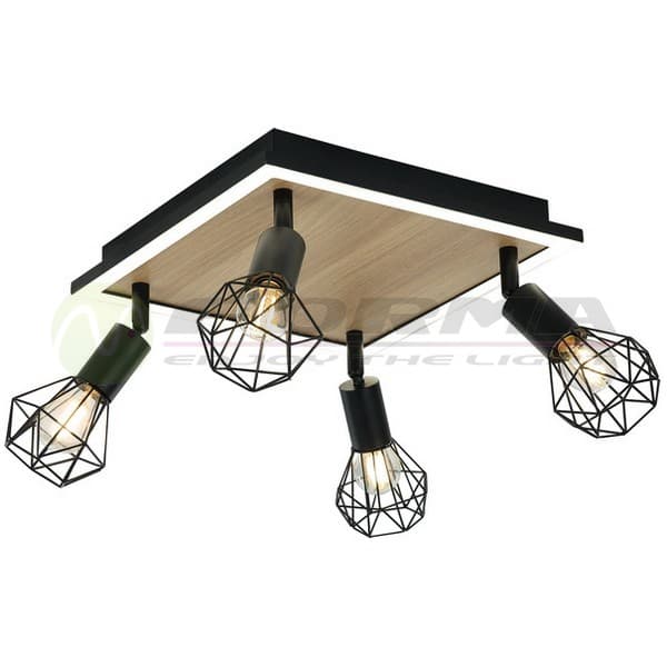 LED plafonska lampa FE405-4 BK+WD - LED plafonjere i plafonske lampe