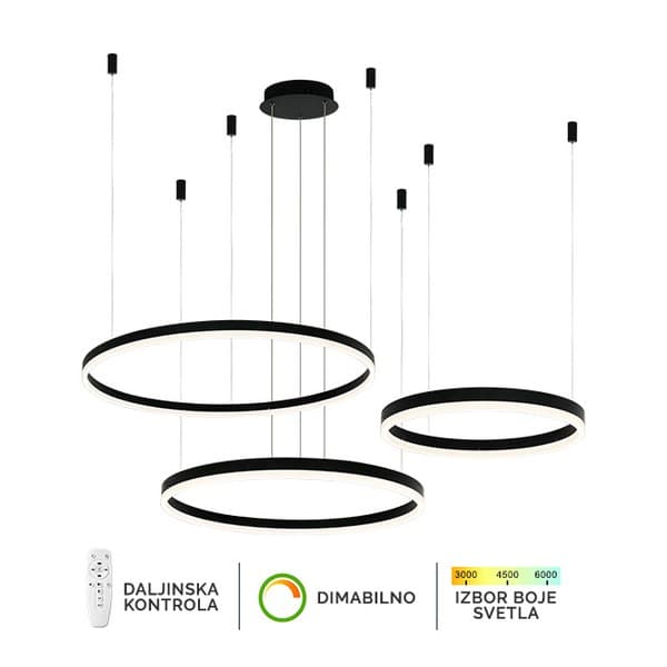 LED viseća lampa F2047-130C BK - LED visilice