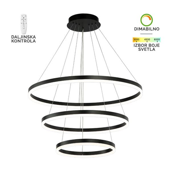 LED visilica F2047-130V BK - LED visilice