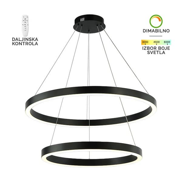 LED visilica F2048-100V BK - Akcija