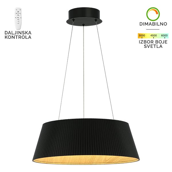 LED visilica FK2003-62V BK - Akcija