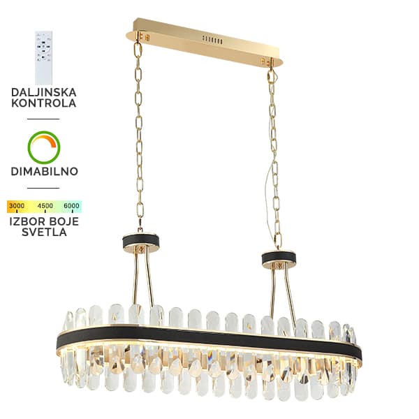 LED visilica KP4003-100V BK+GD - LED visilice