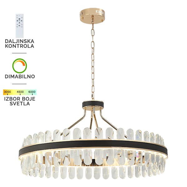 LED visilica KP4003-110V BK+GD - LED visilice