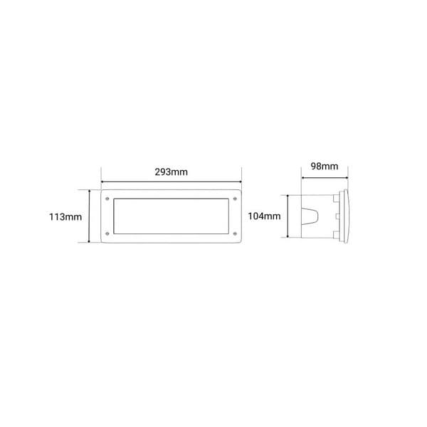 Ugradna LED lampa LETI 300 BK - Fumagalli rasveta