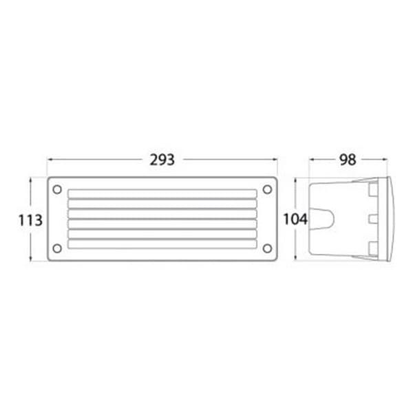 Ugradna LED lampa LETI 300 GL BK - Fumagalli rasveta