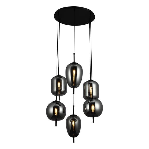 Luster F4014-6L BK+SM - Lusteri