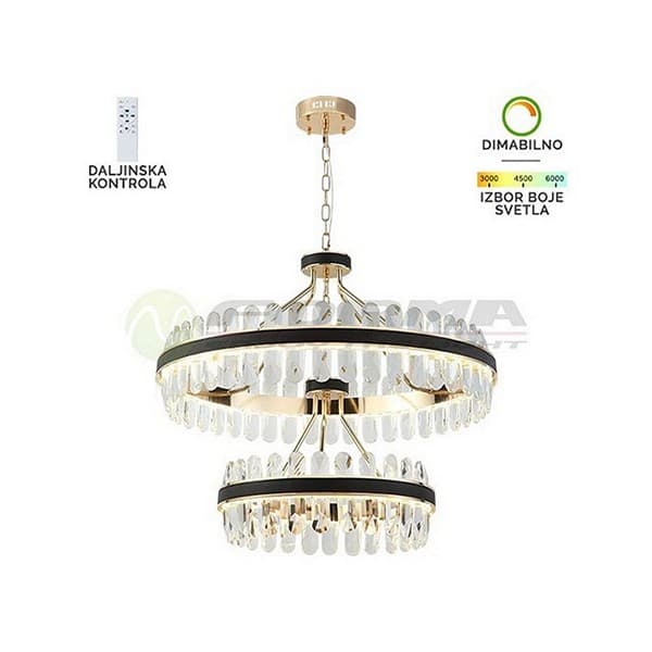 LED visilica KP4003-135V BK+GD - LED visilice
