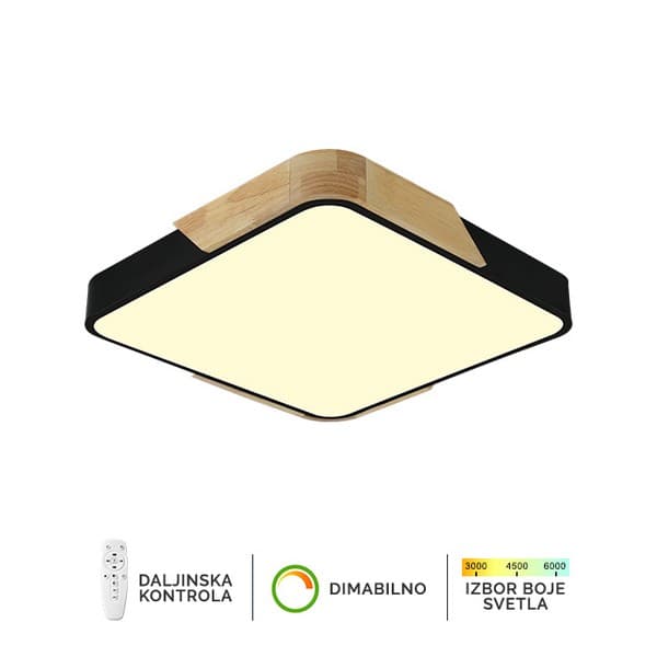 Plafonska lampa F2812-20C BK+WD - LED plafonjere i plafonske lampe