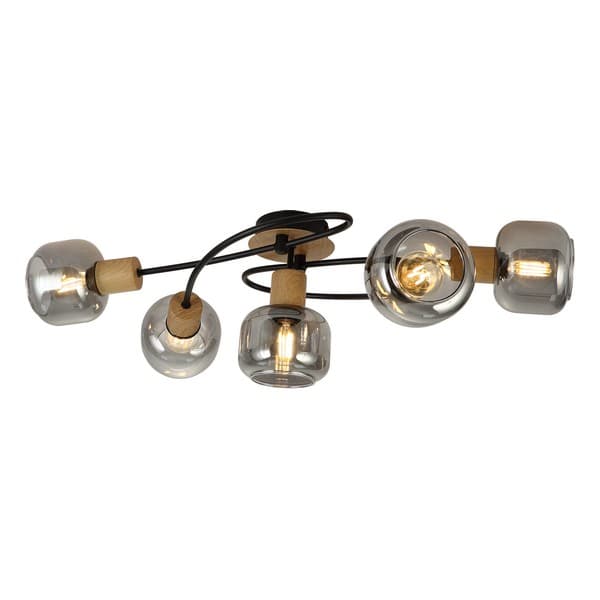 Plafonska lampa FE408-5 BK+WD - Akcija