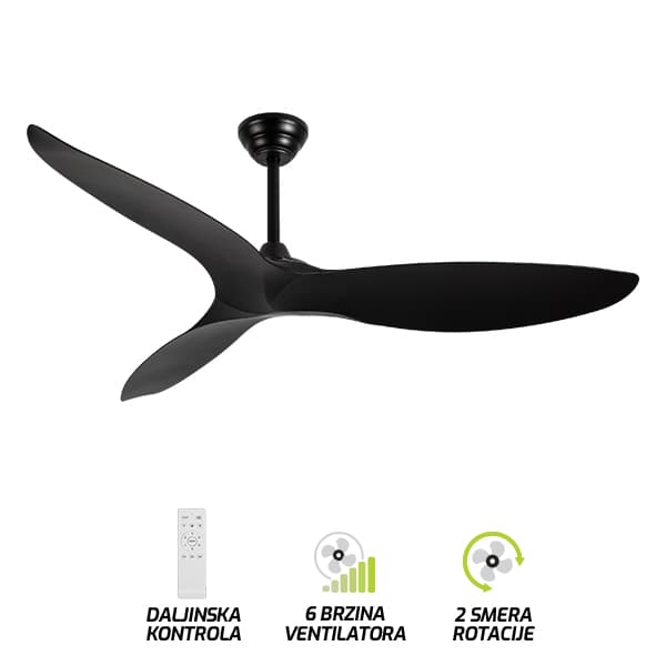 Plafonski ventilator FV3103-142 BK - Novo u ponudi