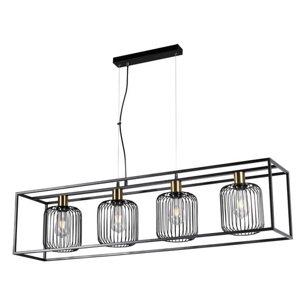 Viseća lampa F7044-4V BK+SG - Visilice