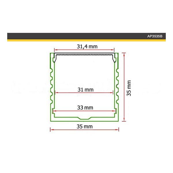 Aluminijumski LED profil ugradni 23 - Profili za LED trake