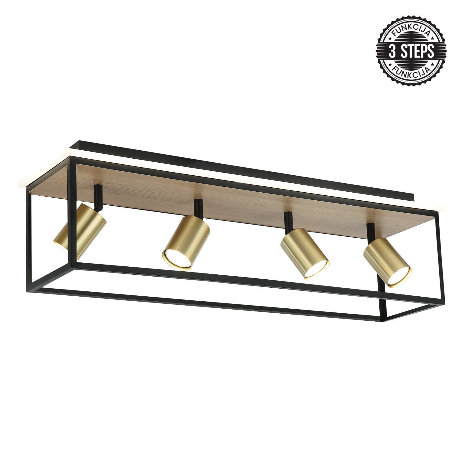 LED plafonska lampa FG152-4 BK+WD - LED plafonjere i plafonske lampe