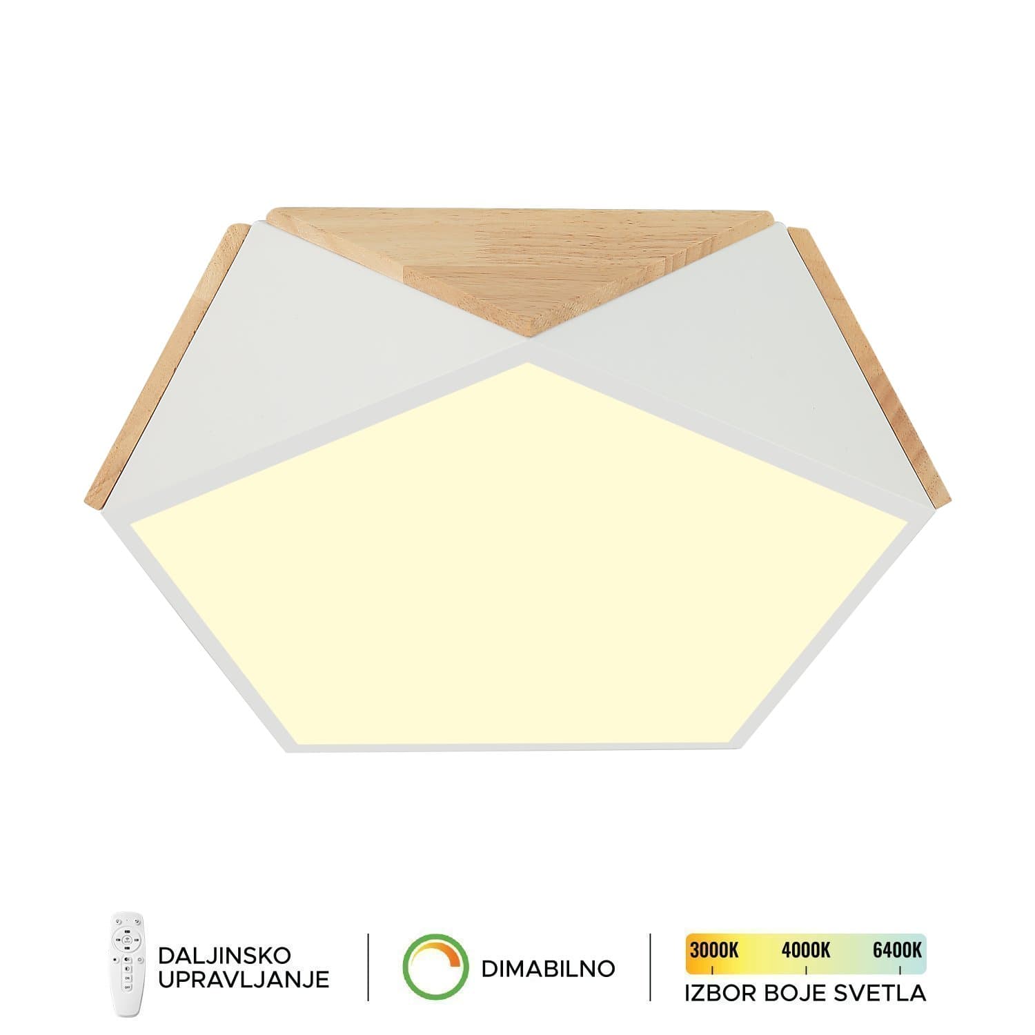 LED plafonska lampa F2810-24C WH+WD - Akcija