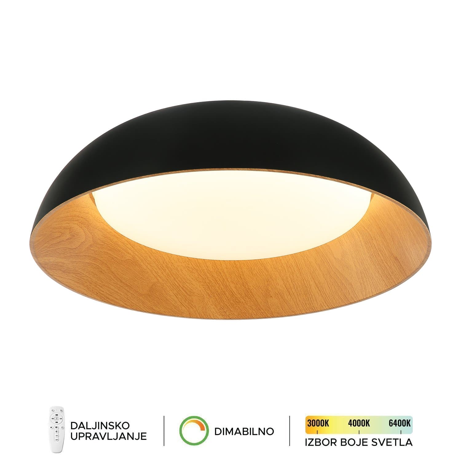 LED plafonska lampa FK2005-66C BK - Akcija