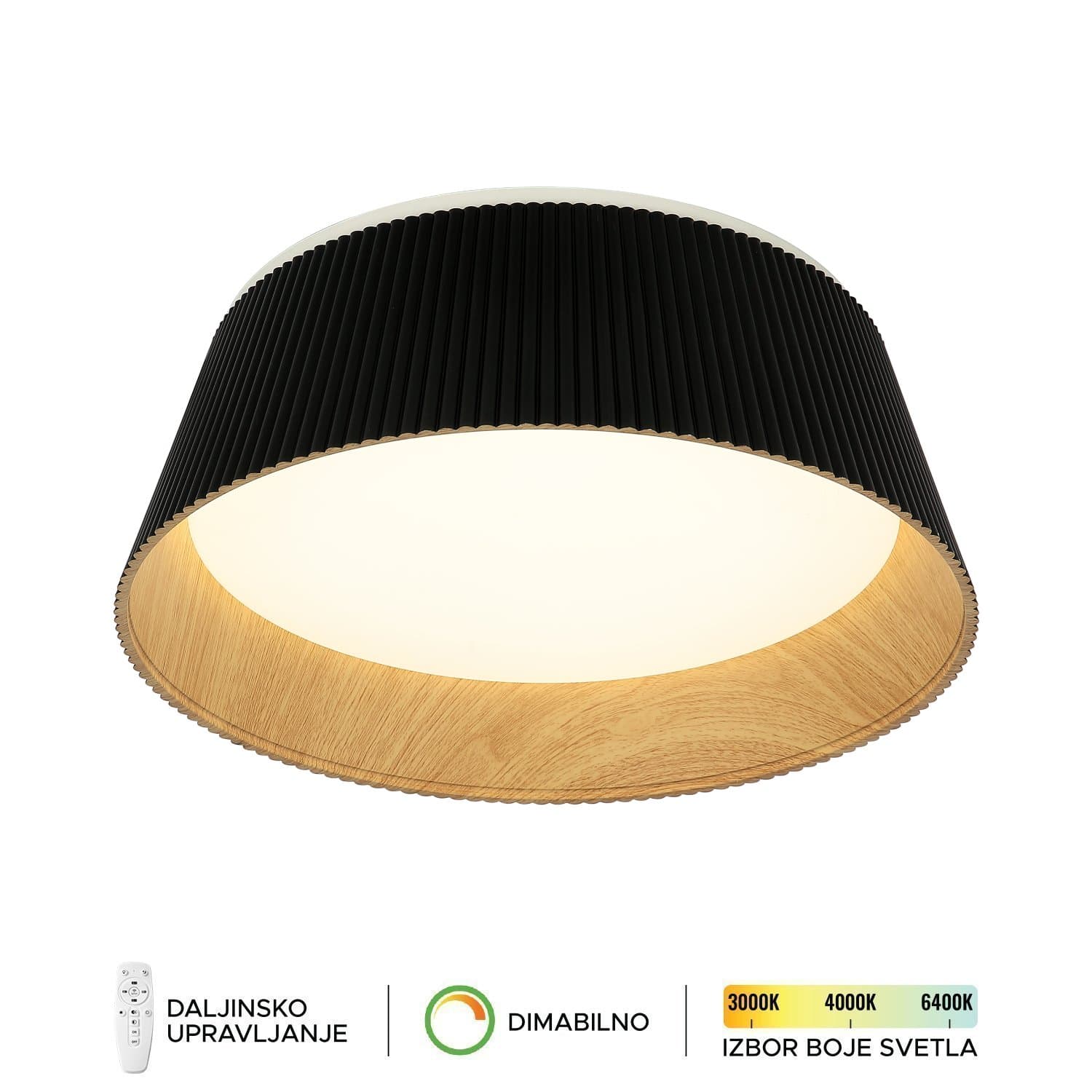 LED plafonska lampa FK2003-62C BK - Akcija