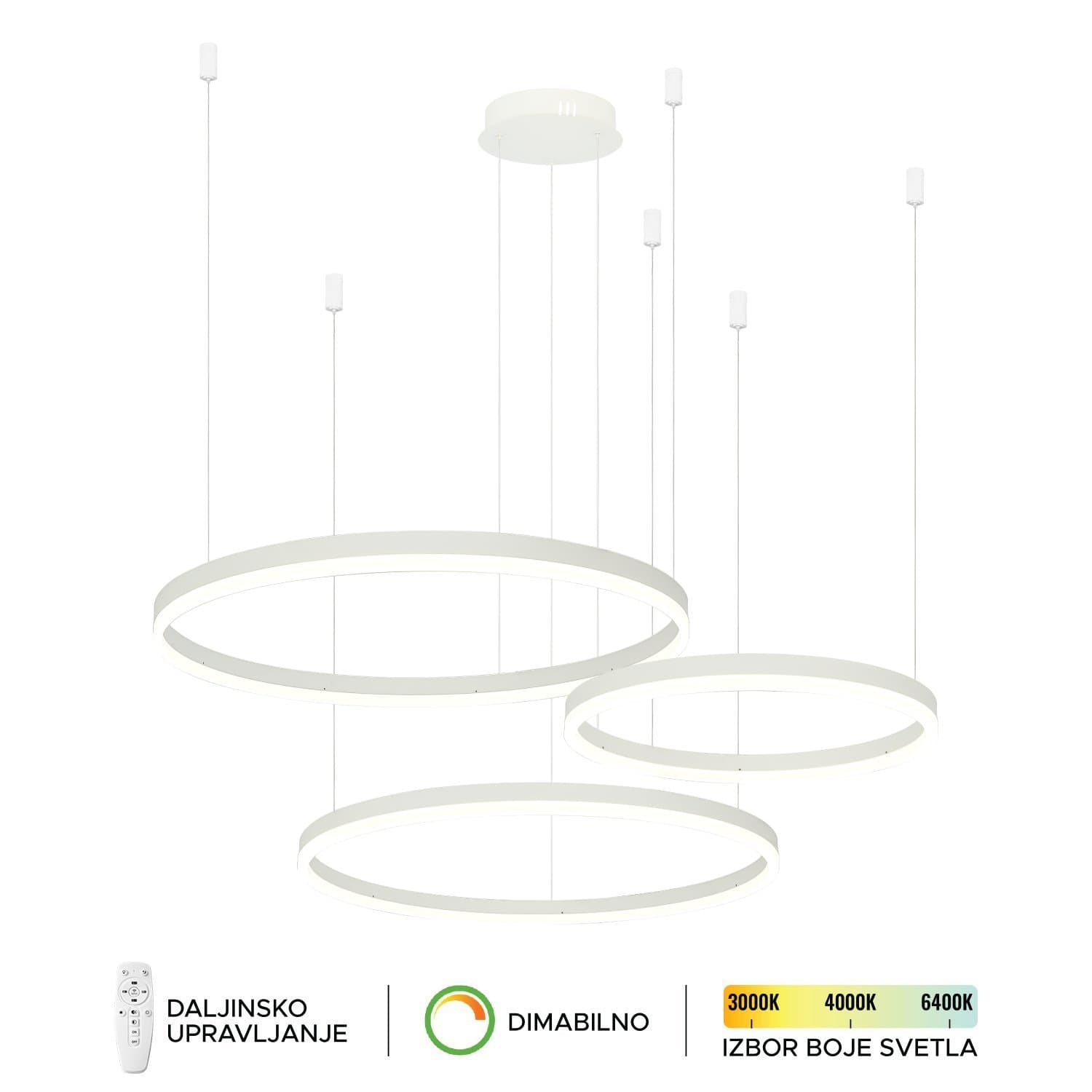 LED viseća lampa F2047-130C WH - LED visilice