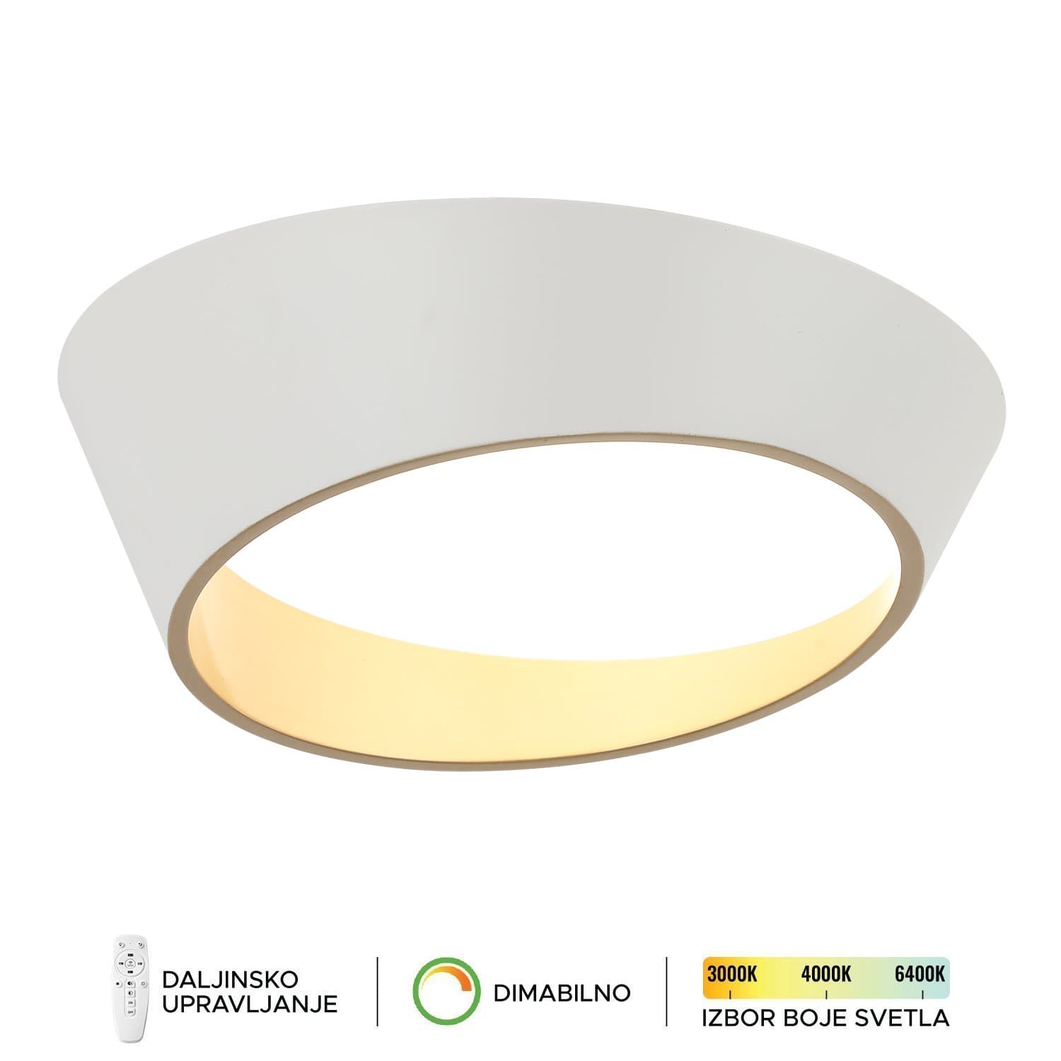 LED plafonska lampa F2098-64C WH+SG - LED plafonjere i plafonske lampe