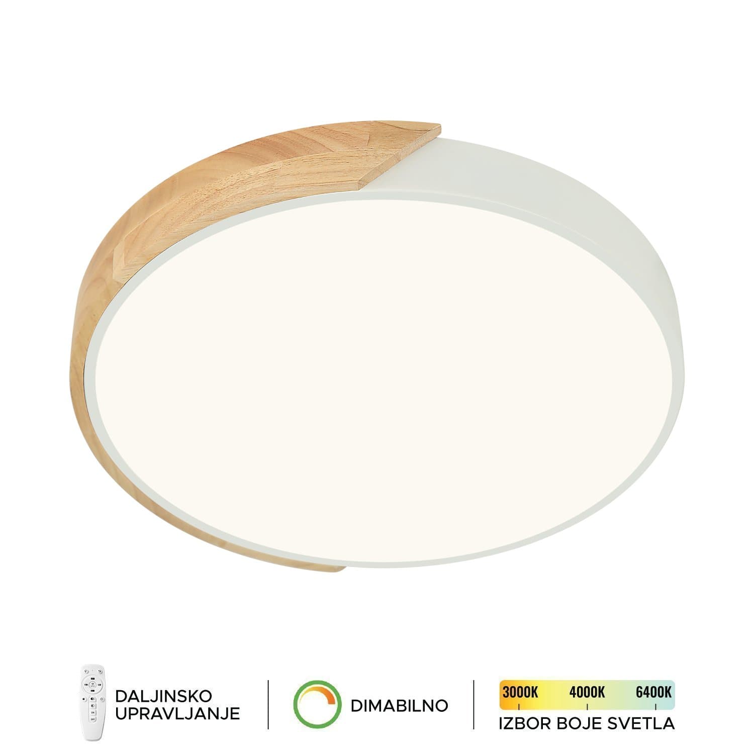 LED plafonska lampa F2811-30C WH+WD - LED plafonjere i plafonske lampe